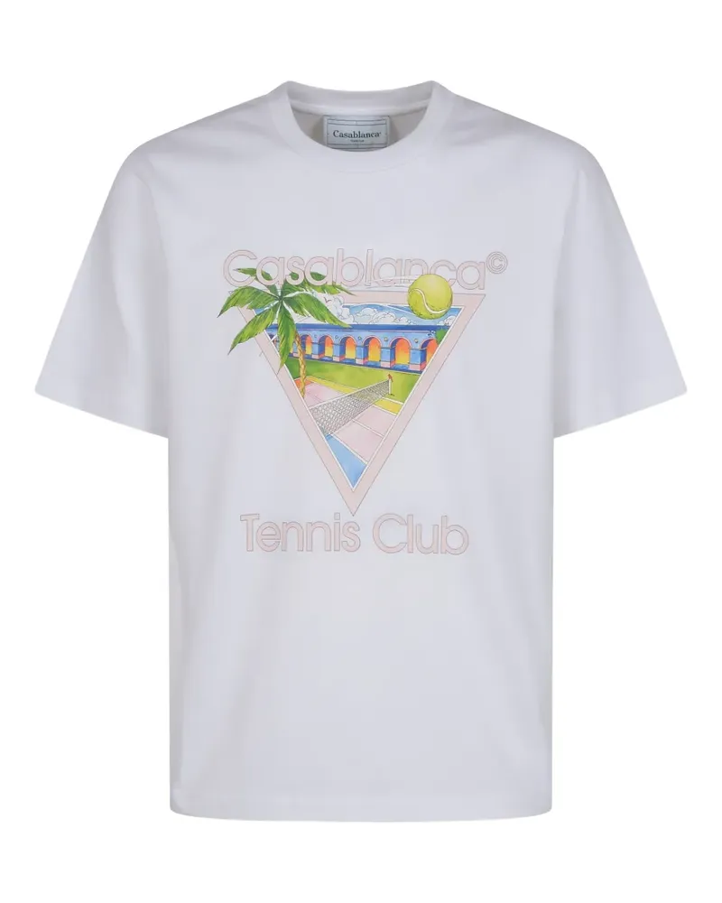 Casablanca Paris Tennis Club T-Shirt - Weiß Weiß