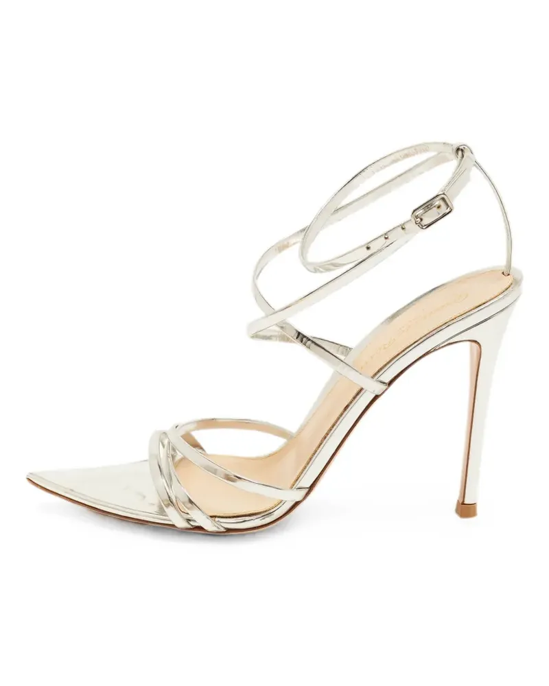 Gianvito Rossi Kim Sandalen mit überkreuzten Knöchelriemen - Silber Silber