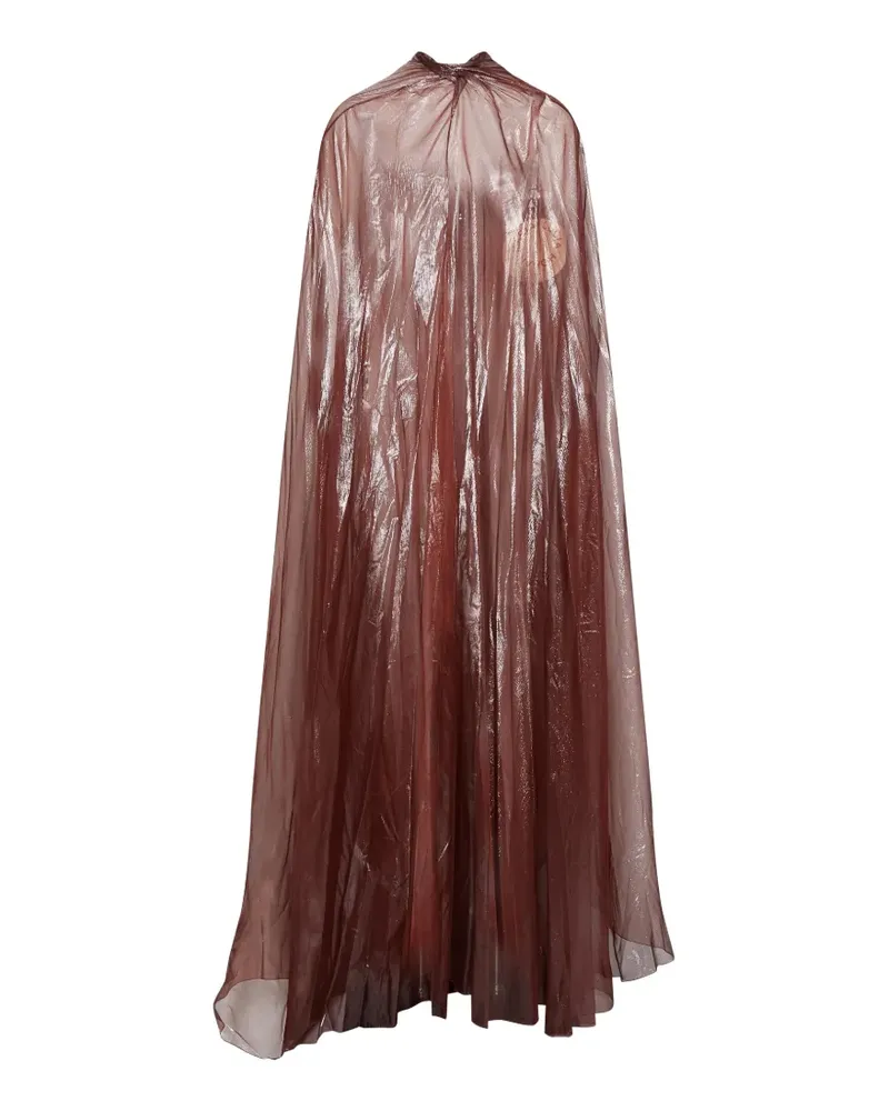 Maria Lucia Hohan Semi-transparentes Celestina Cape mit Metallic-Finish - Braun Braun