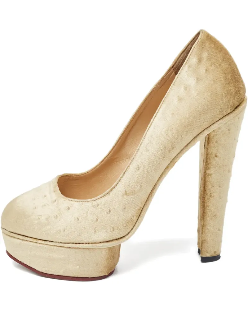 Charlotte Olympia 2024 Dolly Plateau-Pumps 150mm - Gold Gold