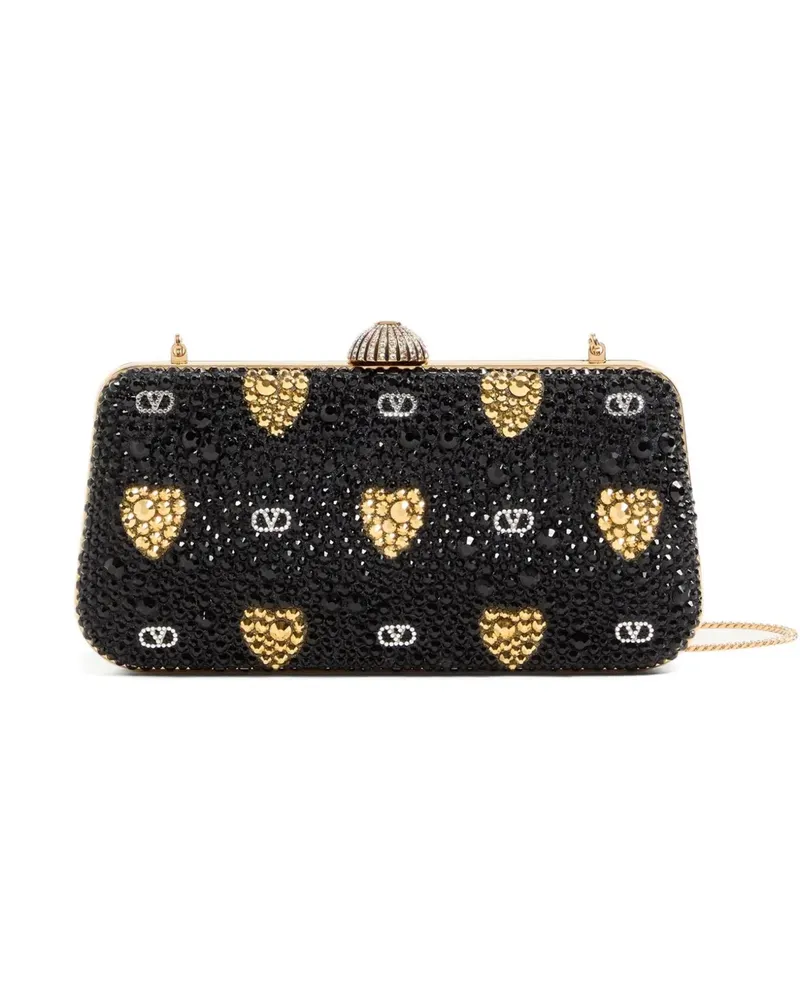 Valentino Garavani Clutch mit Herzmotiv - Schwarz Schwarz