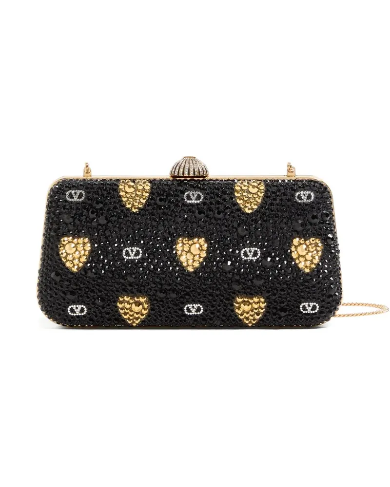 Valentino Garavani Clutch mit Herzmotiv - Schwarz Schwarz