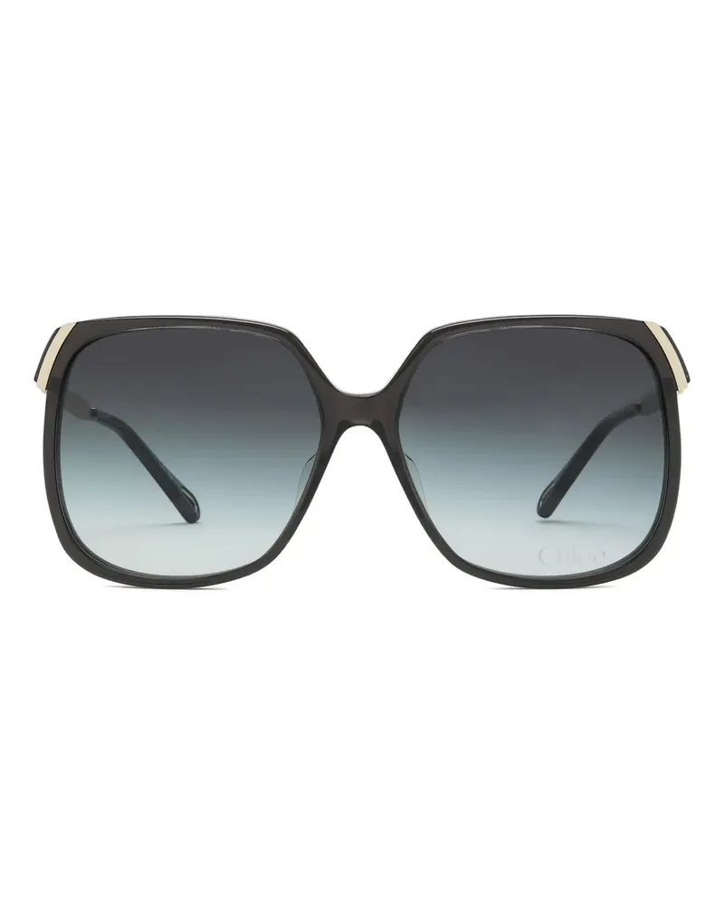 Chloé Sonnenbrille mit Oversized-Gestell - Schwarz Schwarz