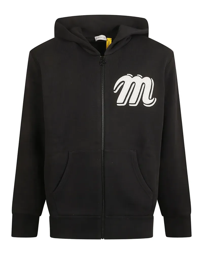 Moncler x Mercedes-Benz appliqué zip hoodie - Schwarz Schwarz