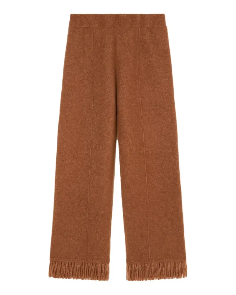 Alanui fringed-detail trousers - Braun Braun
