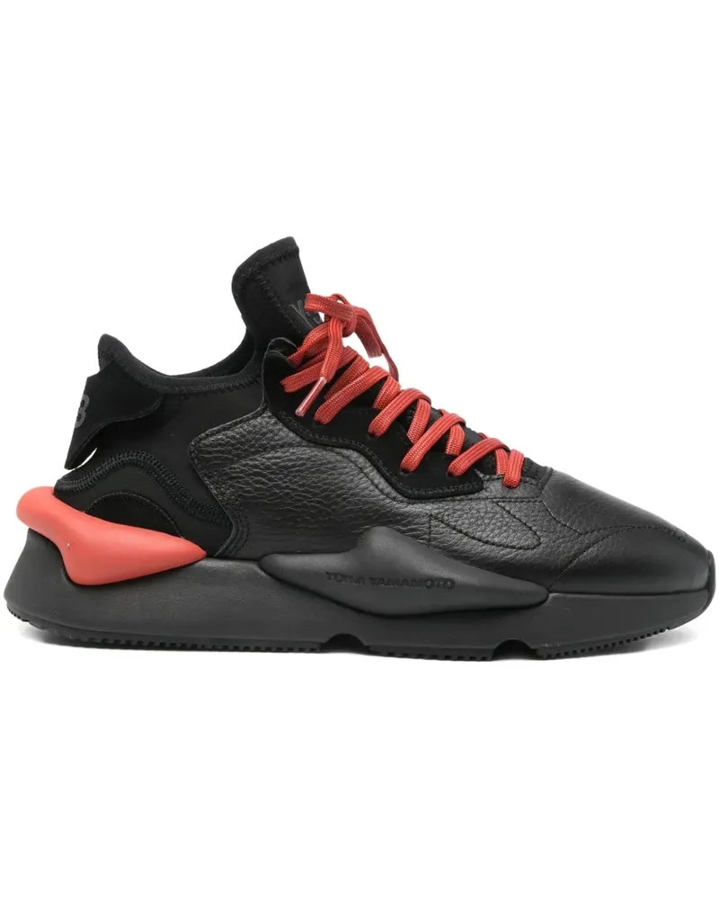 Y-3 Kaiwa Sneakers mit Ledereinsätzen - Schwarz Schwarz