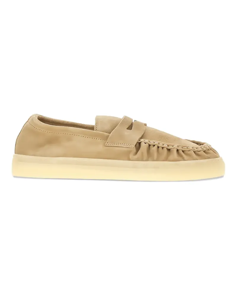 Copenhagen ruched-detail penny loafers - Nude Nude