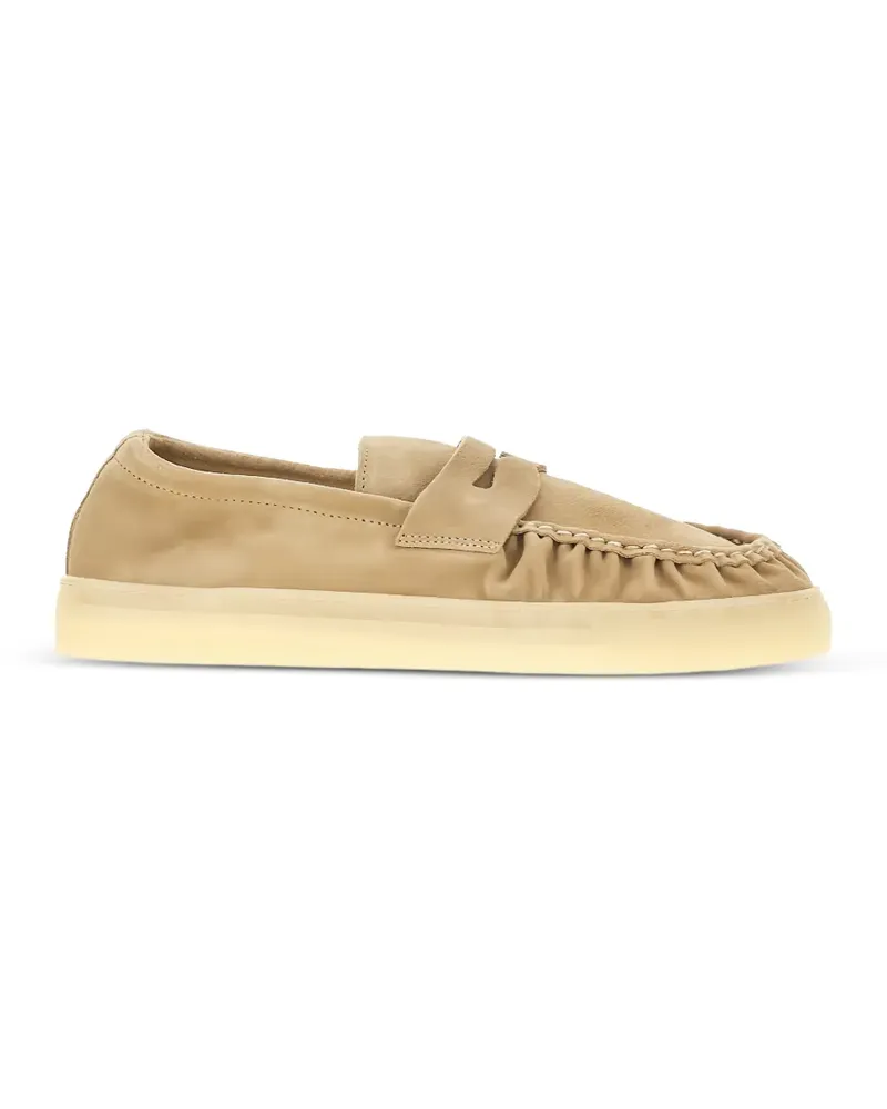 Copenhagen ruched-detail penny loafers - Nude Nude