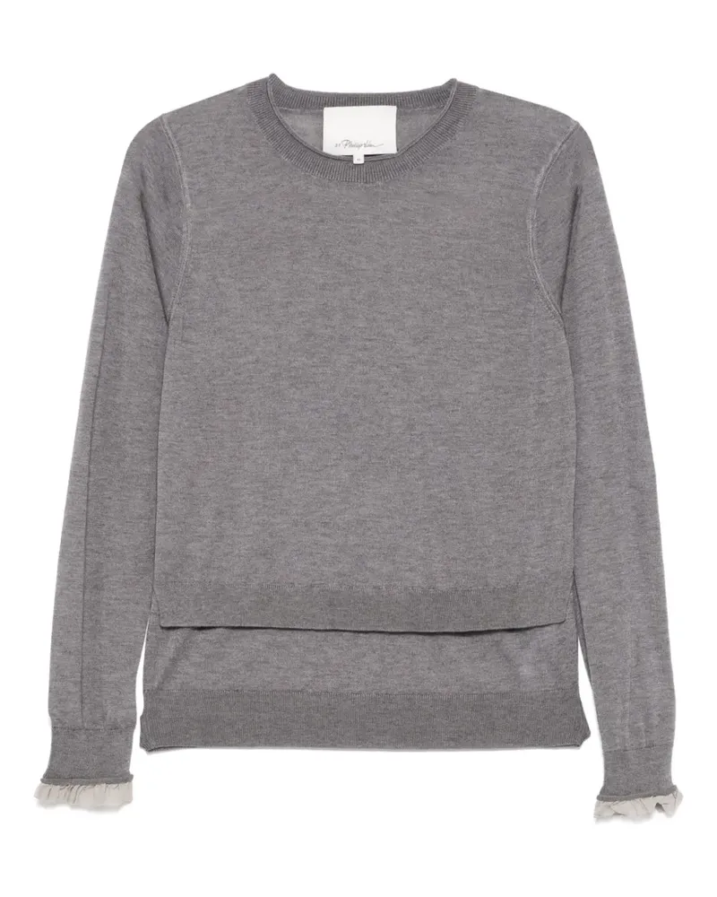 3.1 phillip lim Strickoberteil im Layering-Look - Grau Grau