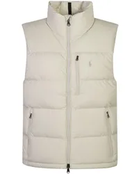 Ralph Lauren logo-embroidered gilet Nude