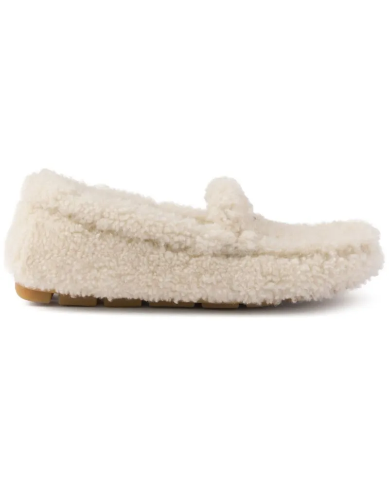Prada Loafer mit Shearling - Nude Nude