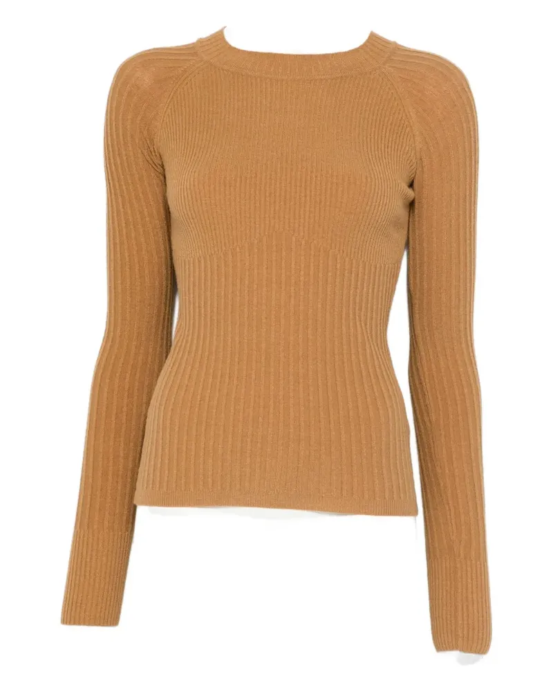 Patrizia Pepe Gerippter Pullover - Nude Nude