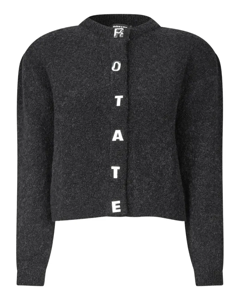 ROTATE Birger Christensen Cardigan mit Logo-Knöpfen - Schwarz Schwarz