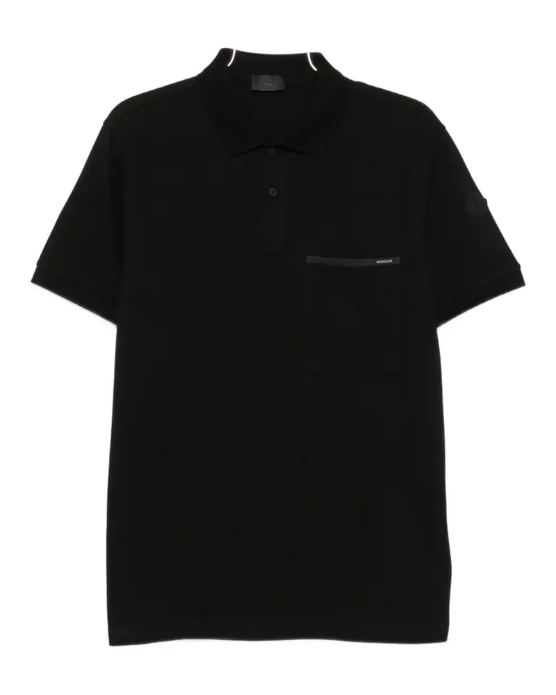 Moncler chest-pocket polo shirt - Schwarz Schwarz