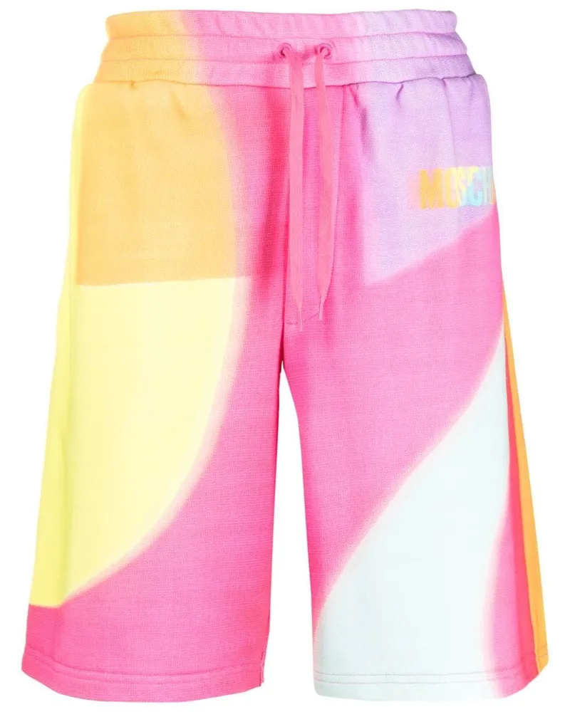 Moschino Joggingshorts mit Regenbogen-Print - Rosa Rosa