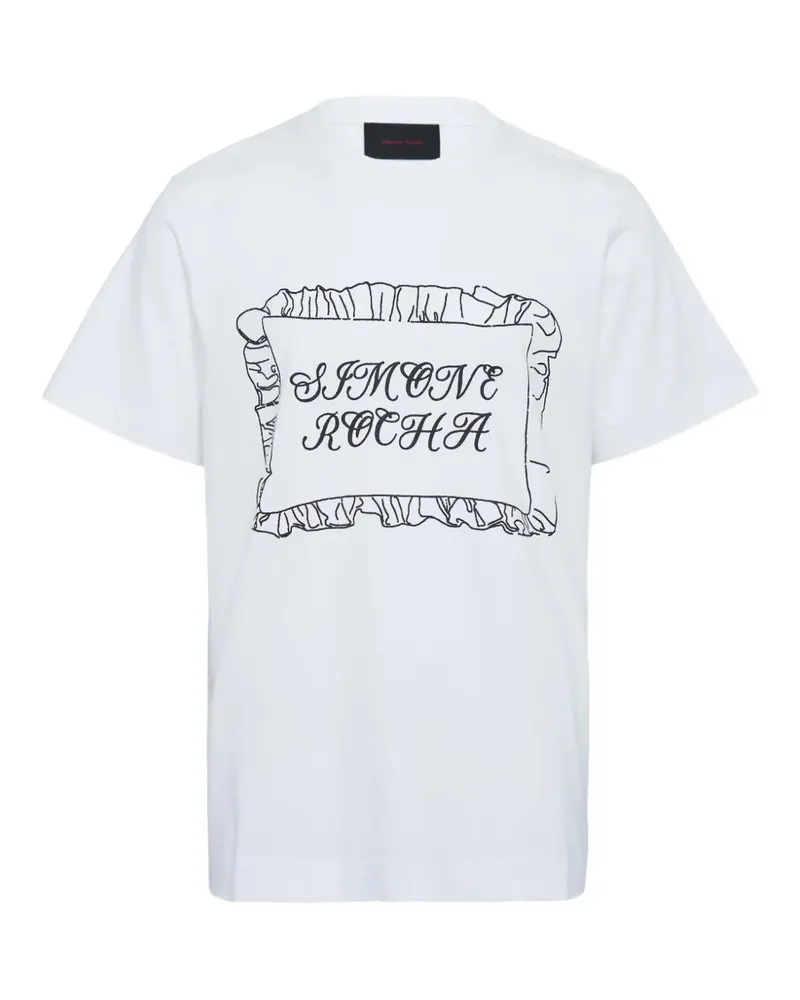 Simone Rocha T-Shirt mit Kissenbezug - Weiß Weiß