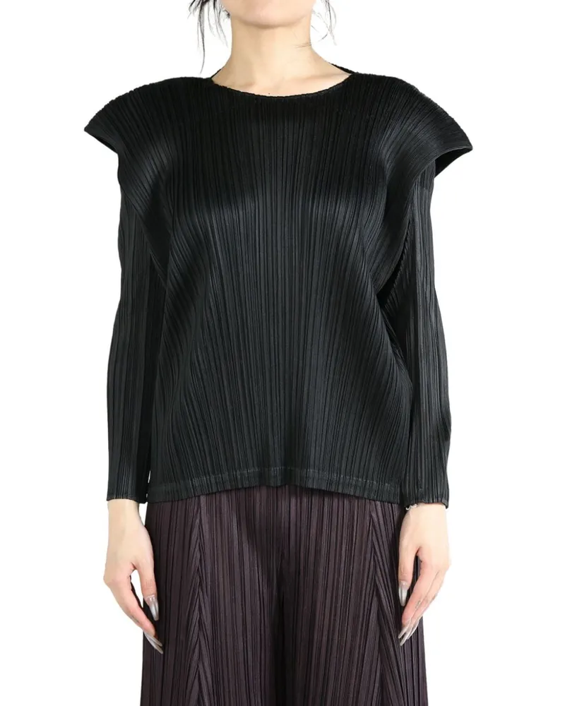 Issey Miyake Monthly Colors: September blouse - Schwarz Schwarz