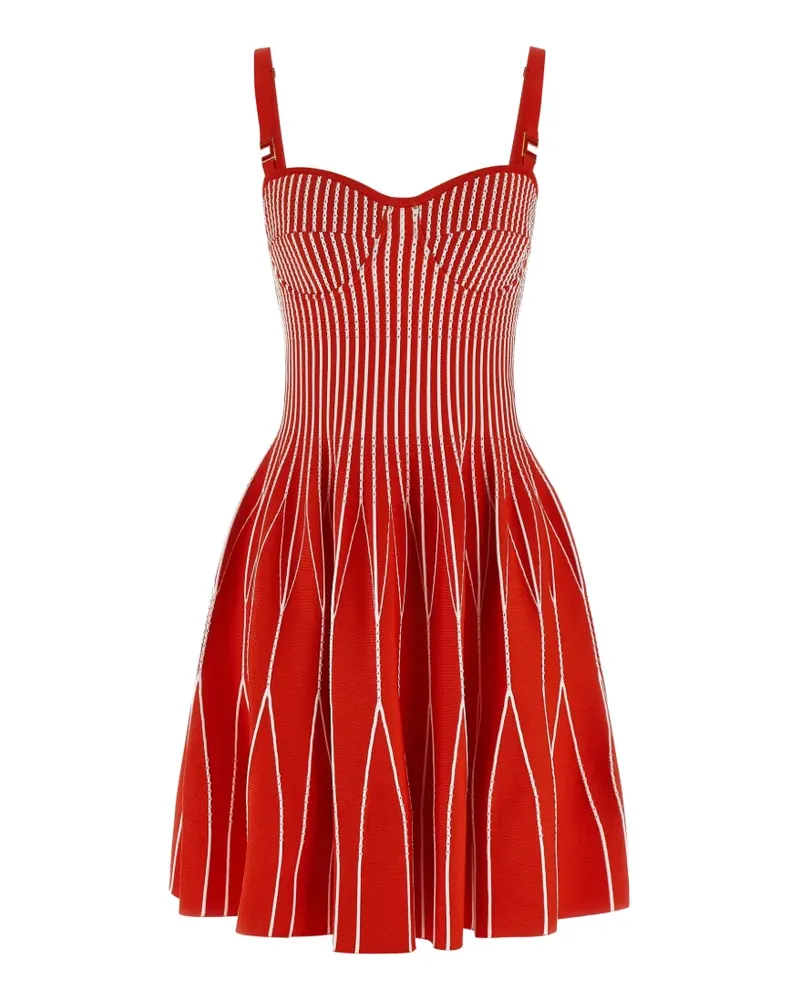 Elisabetta Franchi two-tone knitted mini dress - Rot Rot