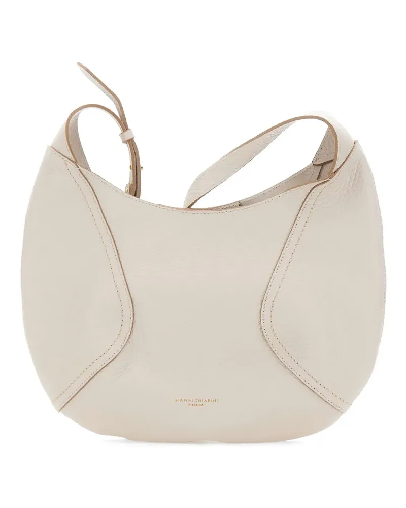 Gianni Chiarini Juno Schultertasche aus gekörntem Leder - Nude Nude