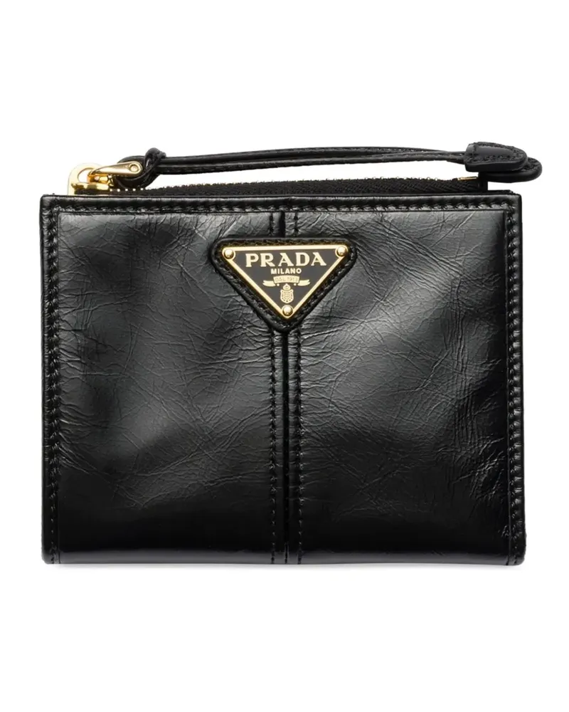 Prada Strukturiertes Portemonnaie - Schwarz Schwarz