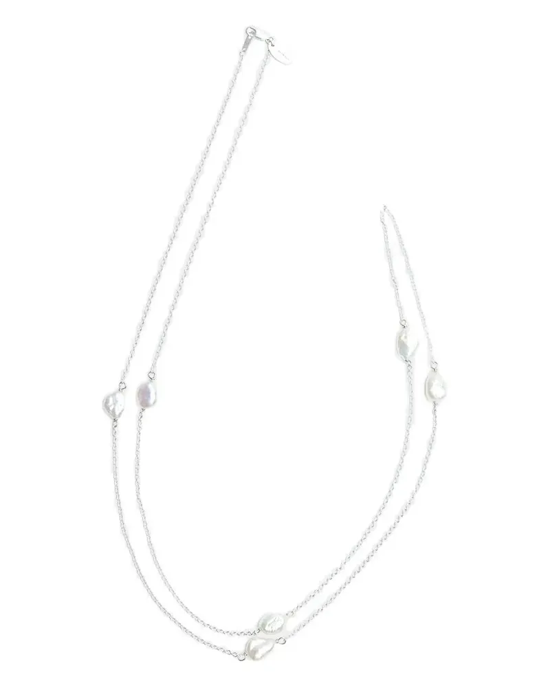 Santangelo keshi pearl necklace - Silber Silber