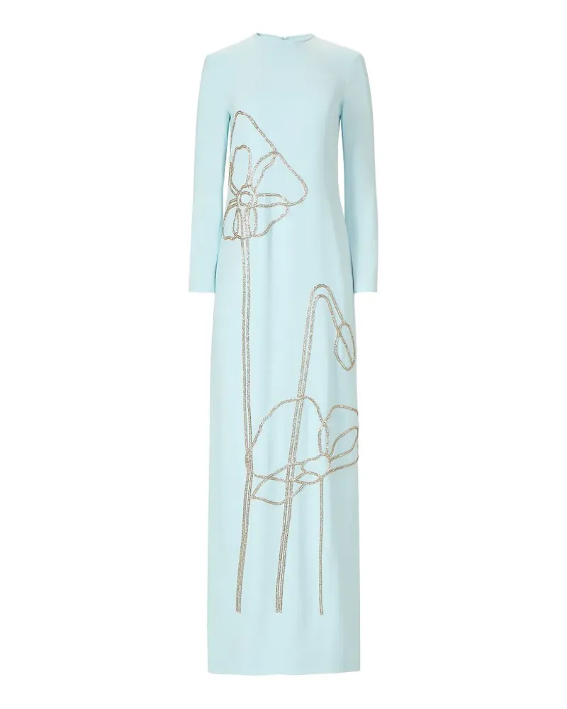 COSTARELLOS Zarie Maxikleid mit Kristallverzierung - Blau Blau