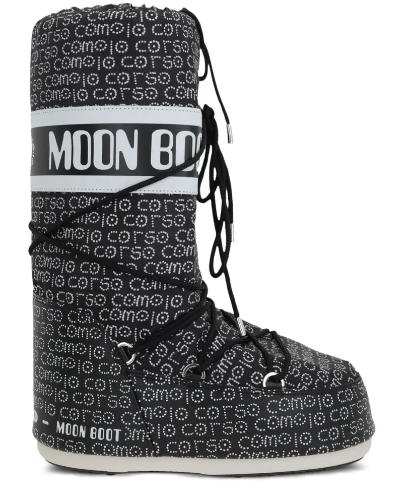 Moon Boot x 10 Corso Como Icon Stiefel - Schwarz Schwarz