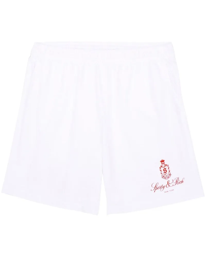 SPORTY & RICH Kurze Joggingshorts - Weiß Weiß