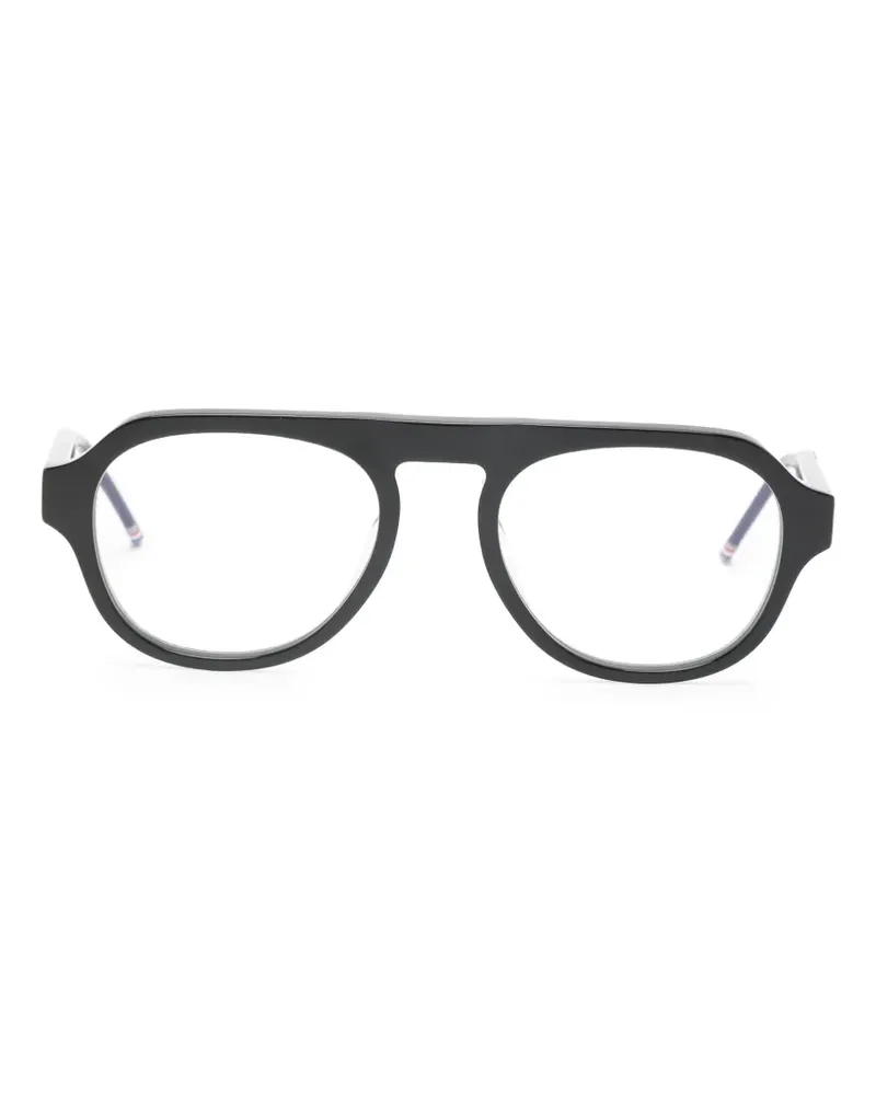 Thom Browne pilot-frame glasses - Schwarz Schwarz