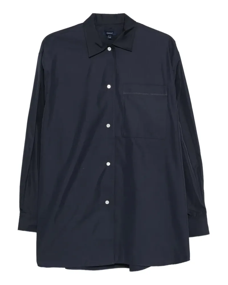 Soeur Langärmeliges Kita Hemd mit Button-down-Kragen - Blau Blau