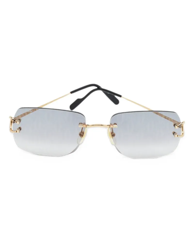 Cartier C Decor rectangle sunglasses - Gold Gold