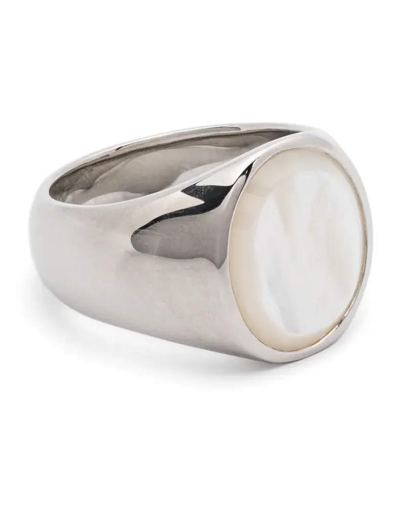 Tom Wood Ovaler Perlmutt-Ring - Silber Silber