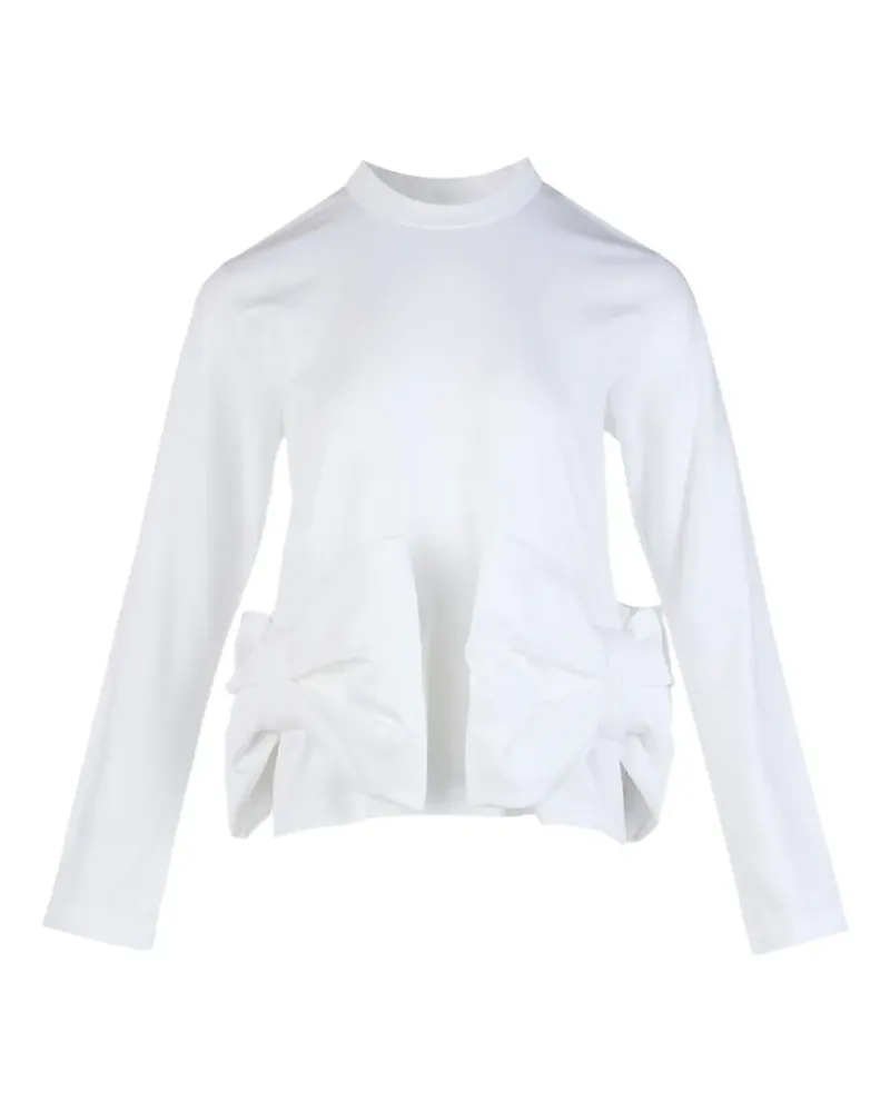 Noir Kei Ninomiya bow-detail long-sleeve blouse - Weiß Weiß