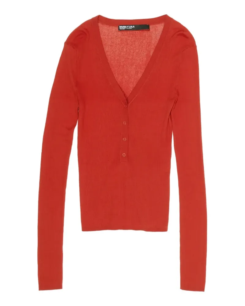BIMBA Y LOLA Oberteil mit V-Ausschnitt - Rot Rot
