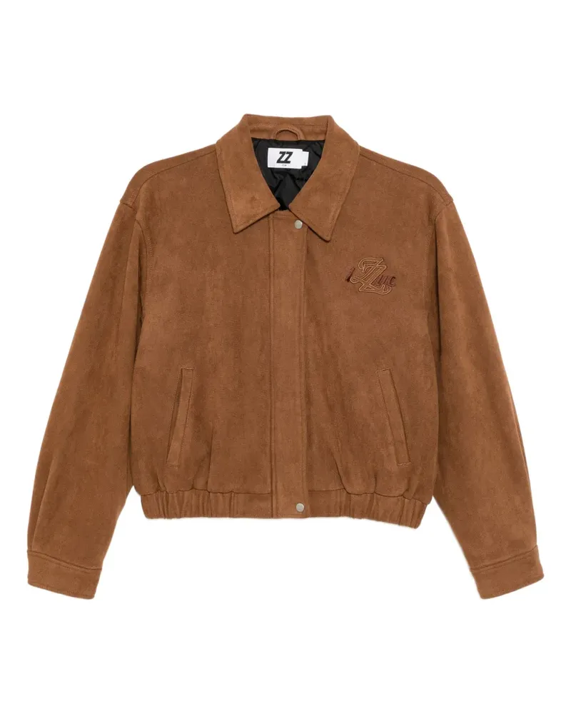 Izzue Jacke mit Logo-Stickerei - Braun Braun