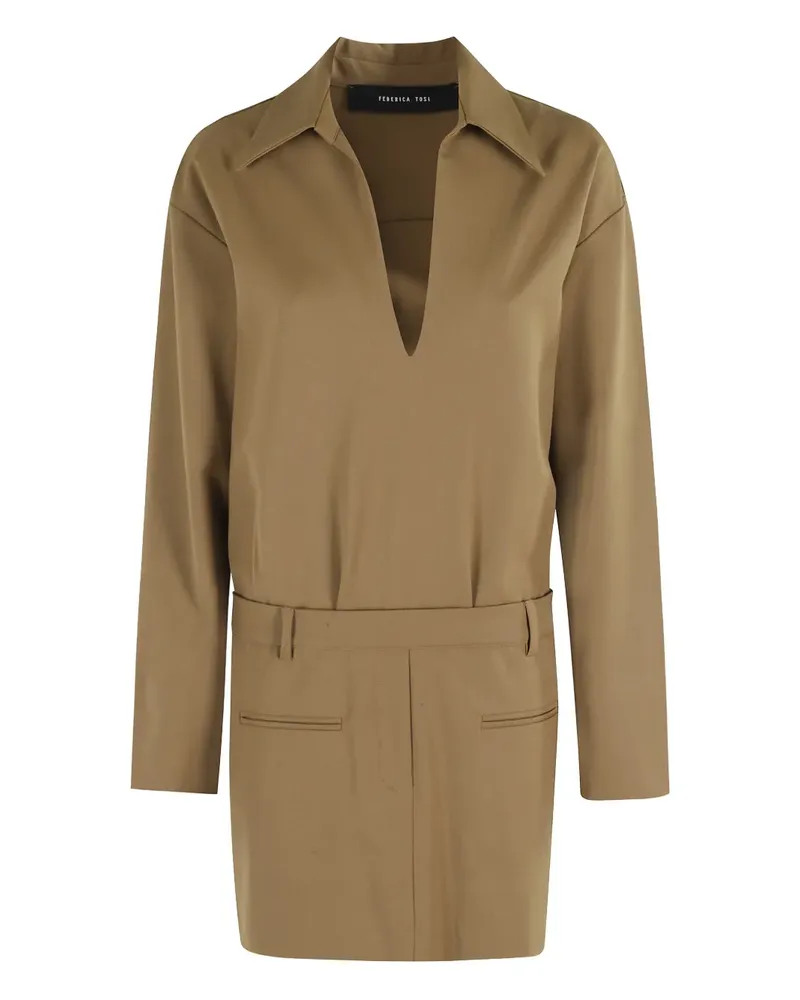 Federica Tosi v-neck dress - Braun Braun