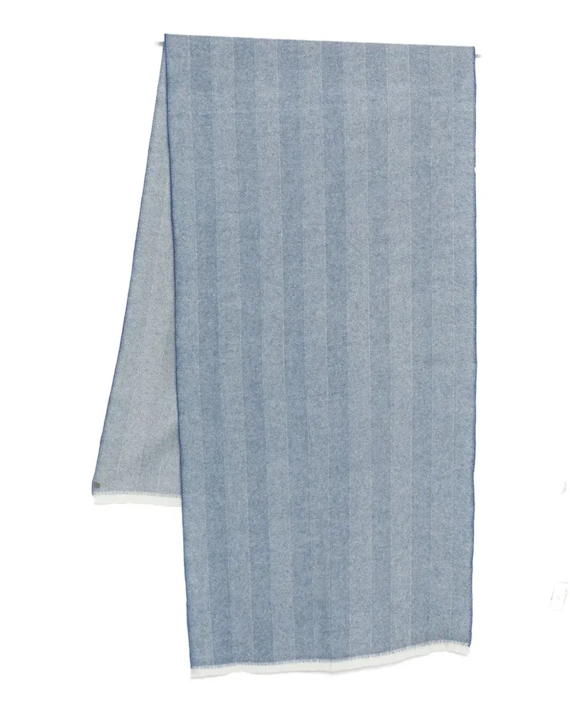 Corneliani herringbone scarf - Blau Blau