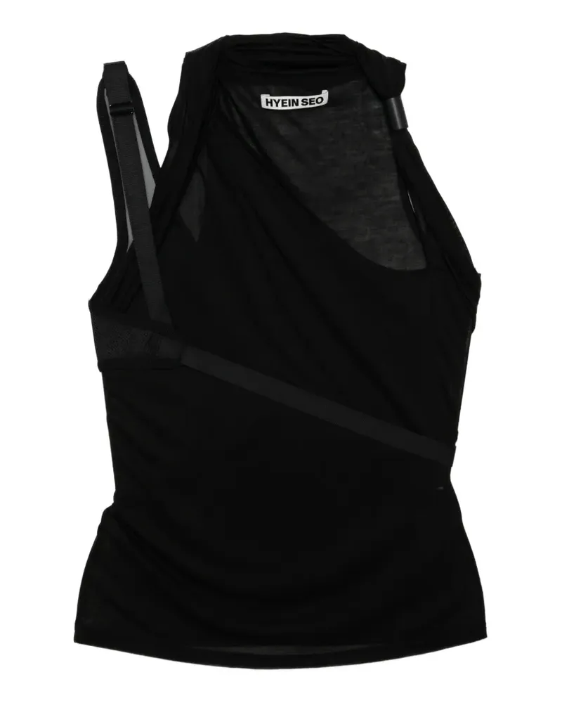 Hyein Seo Tanktop mit Knoten - Schwarz Schwarz