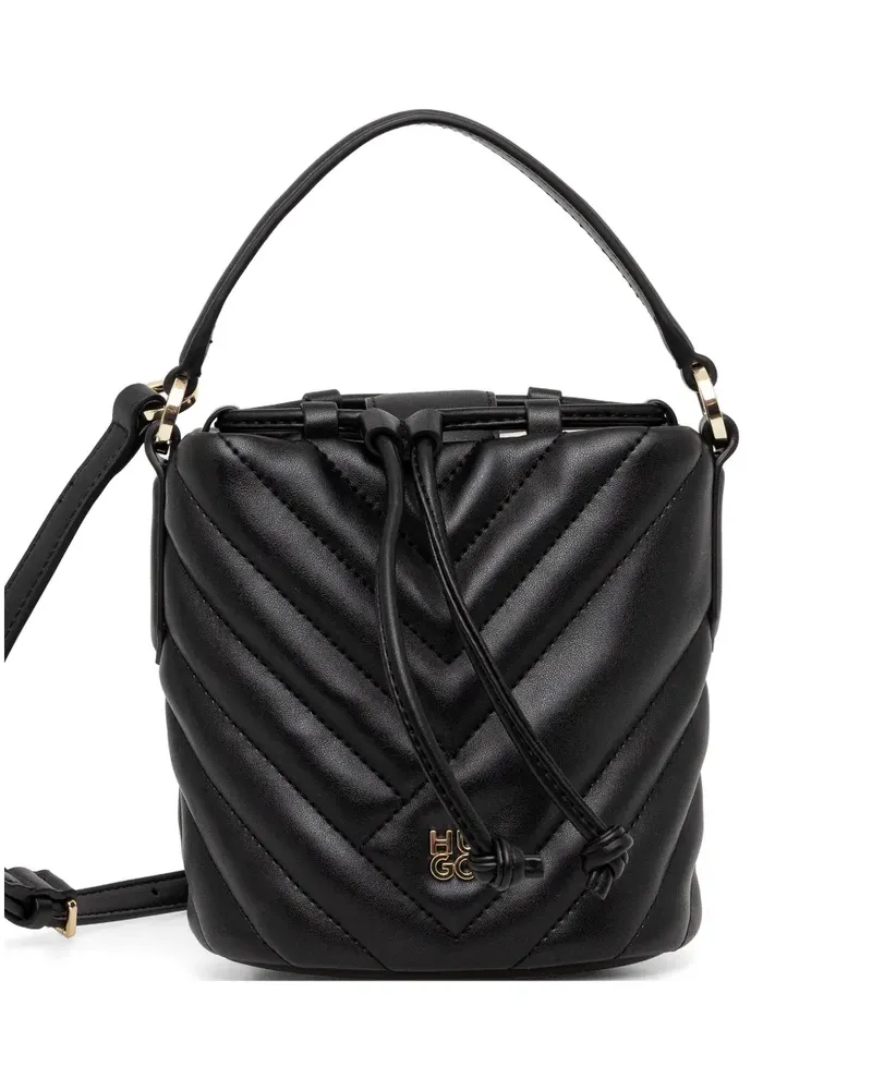 HUGO BOSS Gesteppte Beuteltasche mit Kordelzug - Schwarz Schwarz