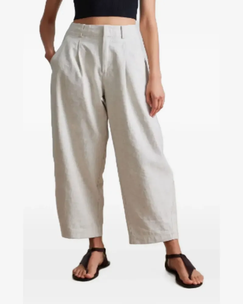APIECE APART pleated barrel-leg trousers - Nude Nude
