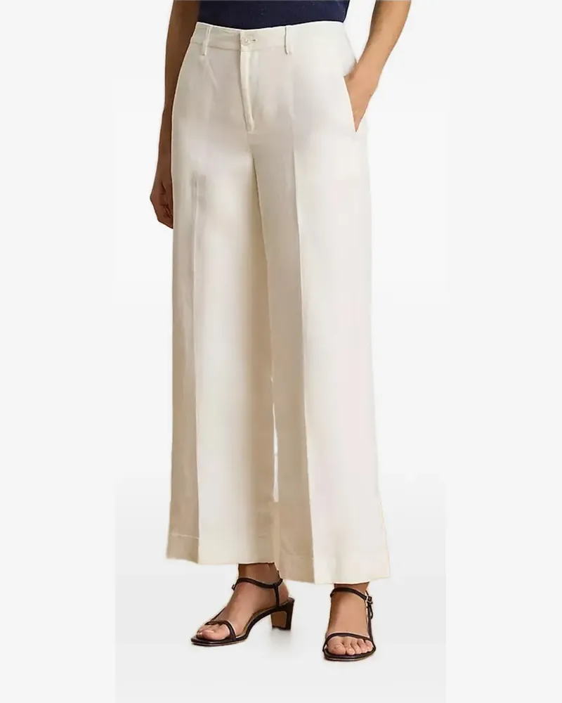 Ralph Lauren wide-leg cropped trousers - Nude Nude