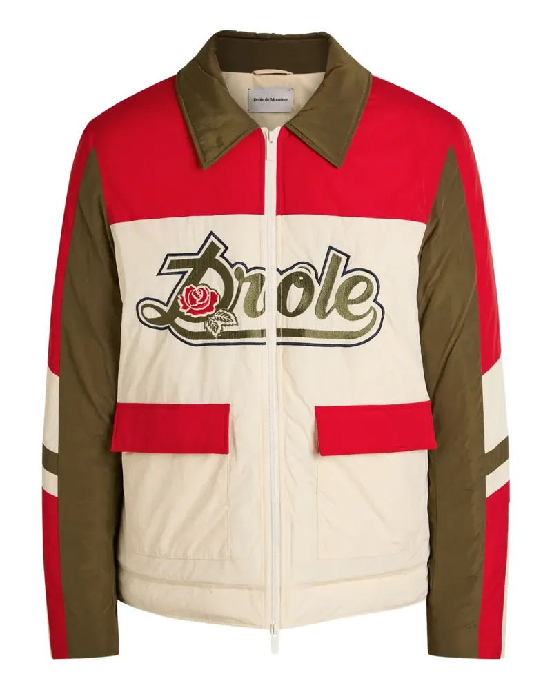 Drôle de Monsieur logo-patch pocket jacket - Nude Nude