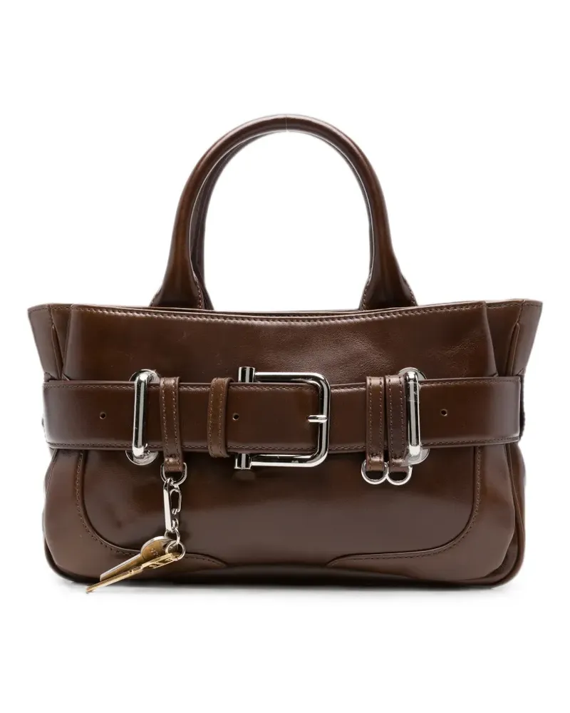 OSOI mini Brocle leather tote bag - Braun Braun