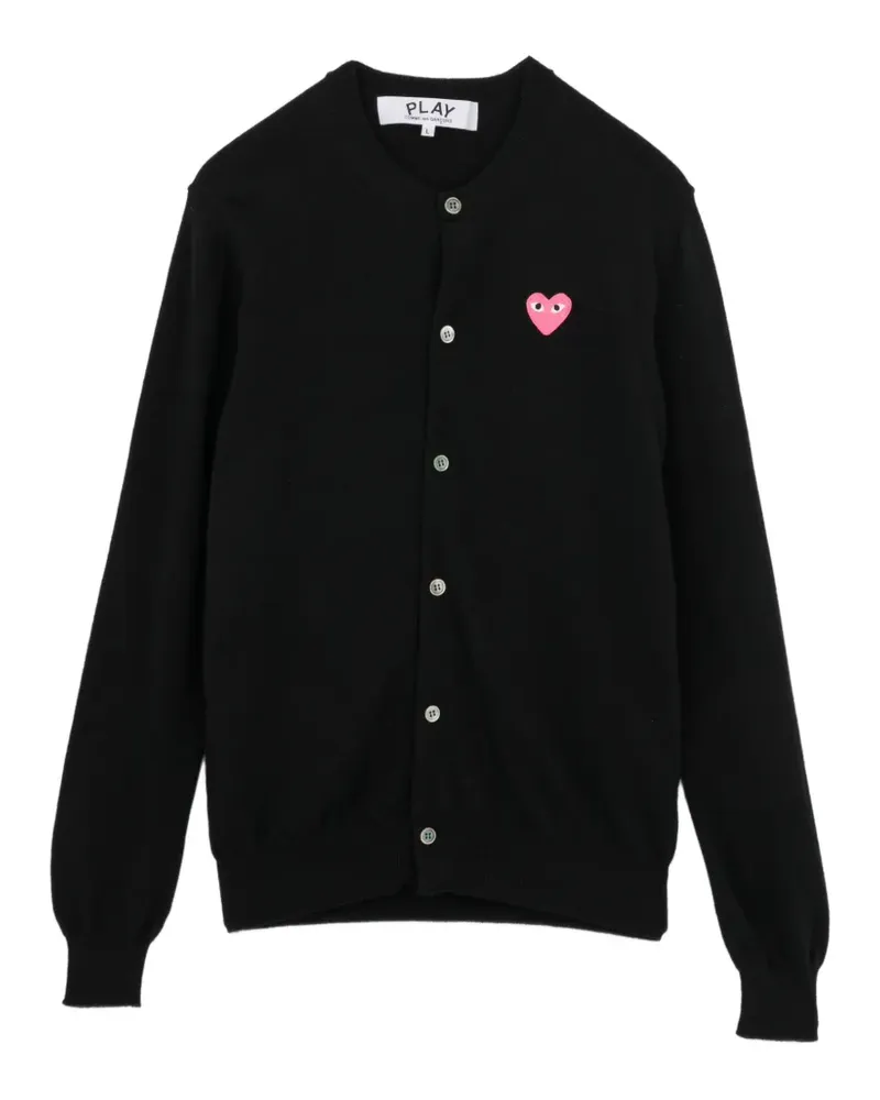 Comme des Garçons Cardigan mit Herz-Patch - Schwarz Schwarz