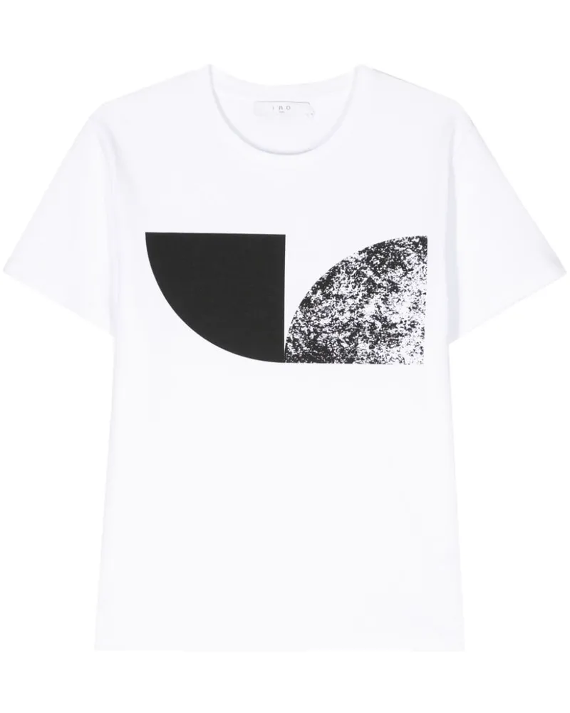 IRO Aloi T-Shirt mit grafischem Print Weiß