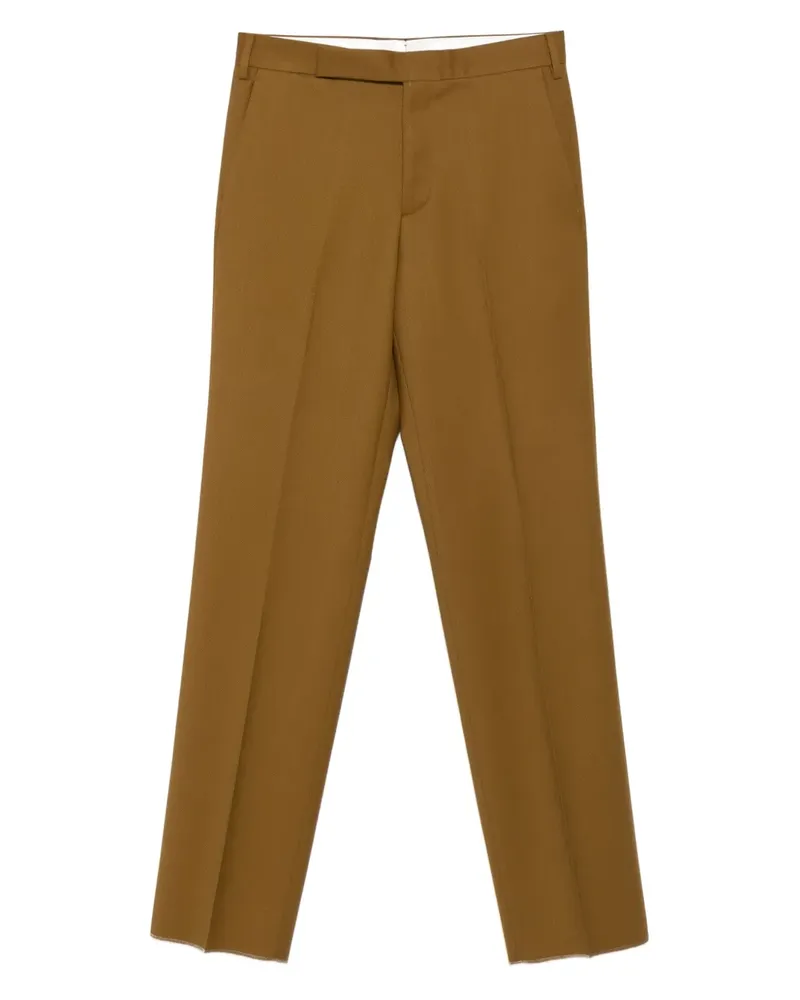 LARDINI Wollhose mit ausgefransten Kanten - Braun Braun