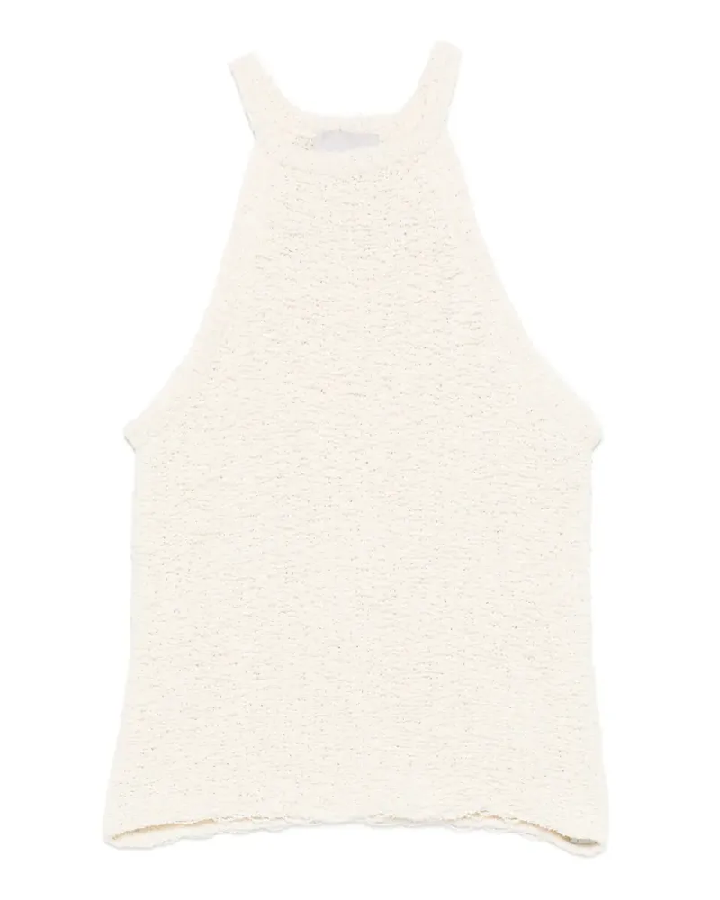 HALFBOY textured top - Nude Nude