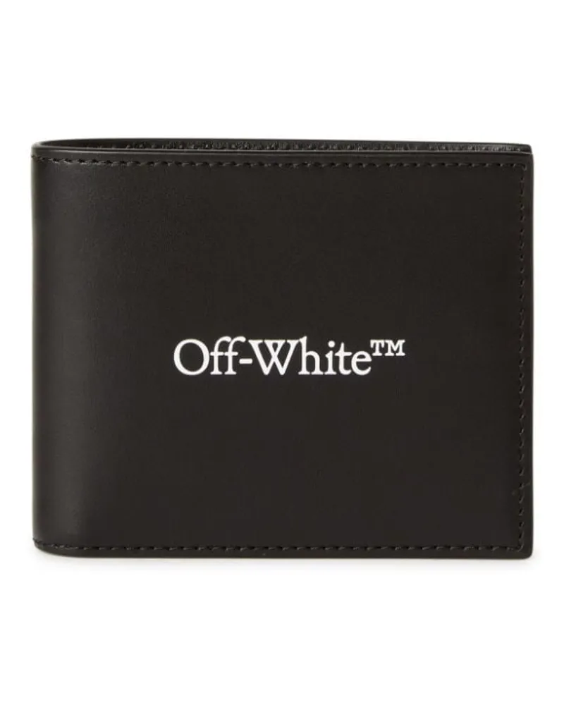 OFF-WHITE Bookish Portemonnaie aus Leder Schwarz