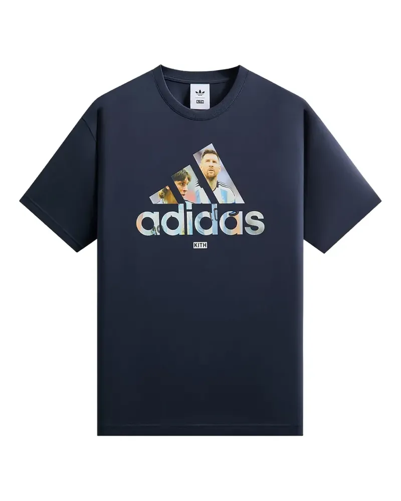 KITH x Messi x adidas graphic-print cotton T-shirt - Blau Blau