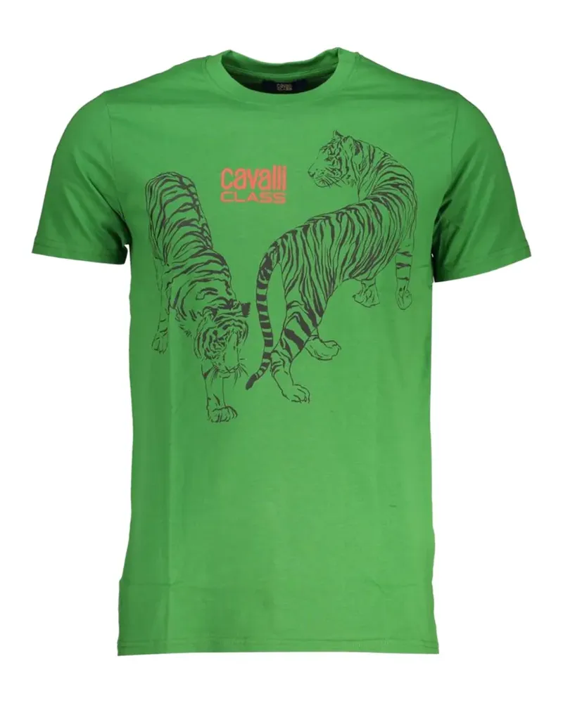 Roberto Cavalli tiger-print T-shirt - Grün Grün